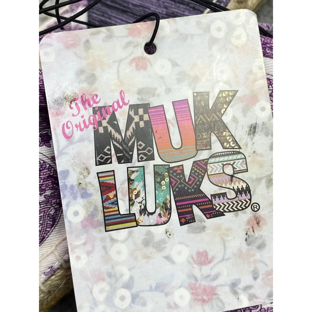 Muk Luks Shoes Womens 10 Paisley Sandals Beachy Coastal Lifestyle NWT Karina
